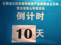 建筑垃圾处理：国家城市固废循环利用产业联盟成立大会开始倒